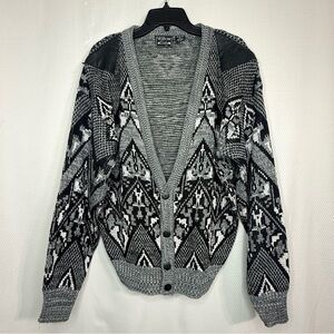 Willow Black and Gray Patterned Cardigan